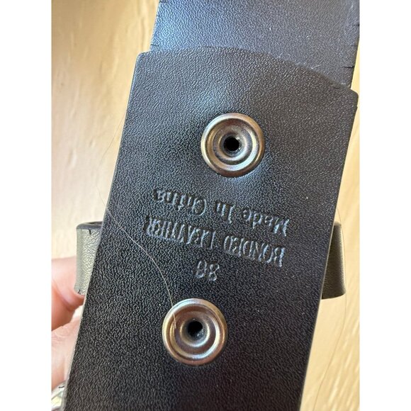 Lot of 2 Studded Punk Rock Belts – Splatter Paint & Red/Black - Picture 12 of 12